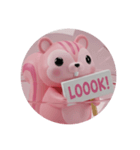 ピンクのリスカプセルトイ（個別スタンプ：3）