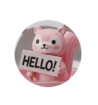 ピンクのリスカプセルトイ（個別スタンプ：5）