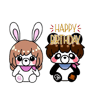 SうさぎとTぱんだ（個別スタンプ：14）