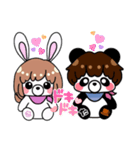 SうさぎとTぱんだ（個別スタンプ：16）