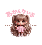 毎日使える♡ピンクのツインテールちゃん♡（個別スタンプ：6）