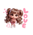 毎日使える♡ピンクのツインテールちゃん♡（個別スタンプ：20）