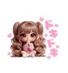 毎日使える♡ピンクのツインテールちゃん♡（個別スタンプ：24）
