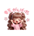 毎日使える♡ピンクのツインテールちゃん♡（個別スタンプ：25）