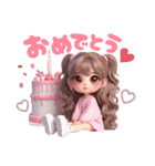 毎日使える♡ピンクのツインテールちゃん♡（個別スタンプ：32）