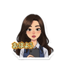 使いやすい大人のお姉さんスタンプ（個別スタンプ：4）