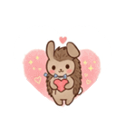 うさぎ×ハリネズミのカップル Part 2（個別スタンプ：1）