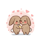 うさぎ×ハリネズミのカップル Part 2（個別スタンプ：2）