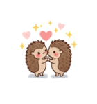うさぎ×ハリネズミのカップル Part 2（個別スタンプ：4）