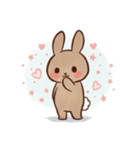 うさぎ×ハリネズミのカップル Part 2（個別スタンプ：5）