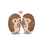 うさぎ×ハリネズミのカップル Part 2（個別スタンプ：6）