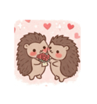 うさぎ×ハリネズミのカップル Part 2（個別スタンプ：16）