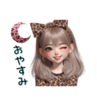 The‼️GAL‼️見やすい豹柄ギャル（個別スタンプ：2）
