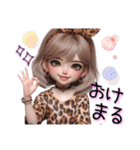 The‼️GAL‼️見やすい豹柄ギャル（個別スタンプ：5）