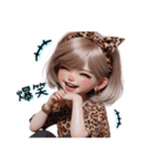 The‼️GAL‼️見やすい豹柄ギャル（個別スタンプ：11）