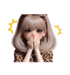 The‼️GAL‼️見やすい豹柄ギャル（個別スタンプ：16）