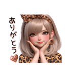 The‼️GAL‼️見やすい豹柄ギャル（個別スタンプ：17）