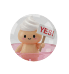 シュークリームカプセルトイ(丸型)（個別スタンプ：3）