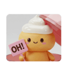 シュークリームカプセルトイ(四角型)（個別スタンプ：4）