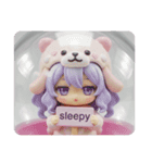 トイプードル着ぐるみみなみちゃん(四角型)（個別スタンプ：2）