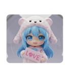 トイプードル着ぐるみみなみちゃん(四角型)（個別スタンプ：3）
