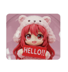 トイプードル着ぐるみみなみちゃん(四角型)（個別スタンプ：7）