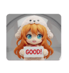 トイプードル着ぐるみみなみちゃん(四角型)（個別スタンプ：8）