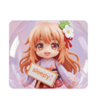 ジャンプ精霊ちゃんカプセルトイ(四角型)（個別スタンプ：5）