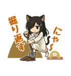 夏に使える！ホラーにゃ猫耳妖精（個別スタンプ：18）