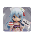 ハッピーバースデー精霊ちゃん(四角型)（個別スタンプ：1）