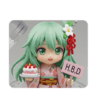 ハッピーバースデー精霊ちゃん(四角型)（個別スタンプ：2）