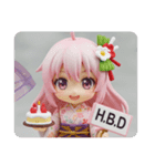 ハッピーバースデー精霊ちゃん(四角型)（個別スタンプ：3）