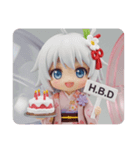ハッピーバースデー精霊ちゃん(四角型)（個別スタンプ：8）