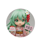 ハッピーバースデー精霊ちゃん(丸型)（個別スタンプ：1）
