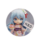 ハッピーバースデー精霊ちゃん(丸型)（個別スタンプ：2）