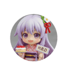 ハッピーバースデー精霊ちゃん(丸型)（個別スタンプ：4）