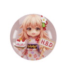 ハッピーバースデー精霊ちゃん(丸型)（個別スタンプ：5）
