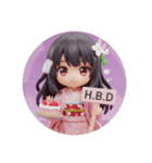 ハッピーバースデー精霊ちゃん(丸型)（個別スタンプ：7）