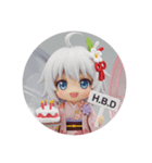 ハッピーバースデー精霊ちゃん(丸型)（個別スタンプ：8）