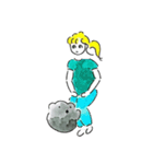 こあらとおねえさん（個別スタンプ：34）