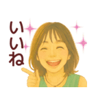 【夏】毎日使える便利な女の子スタンプ（個別スタンプ：16）