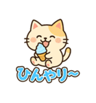 なつネコのほんわか日常スタンプ（個別スタンプ：7）