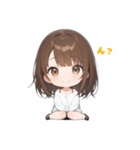 表情豊かなミニ女の子 - 日常スタンプ2（個別スタンプ：2）