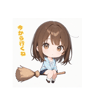 表情豊かなミニ女の子 - 日常スタンプ2（個別スタンプ：5）