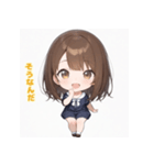 表情豊かなミニ女の子 - 日常スタンプ2（個別スタンプ：6）