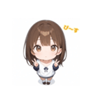 表情豊かなミニ女の子 - 日常スタンプ2（個別スタンプ：10）