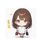 表情豊かなミニ女の子 - 日常スタンプ2（個別スタンプ：15）