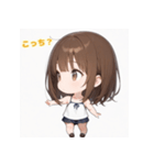 表情豊かなミニ女の子 - 日常スタンプ2（個別スタンプ：22）