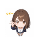 表情豊かなミニ女の子 - 日常スタンプ2（個別スタンプ：23）