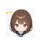 表情豊かなミニ女の子 - 日常スタンプ2（個別スタンプ：24）